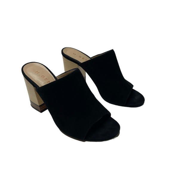 M. Gemi | Black Suede Peep Toe Mules 36.5 - Picture 10 of 10